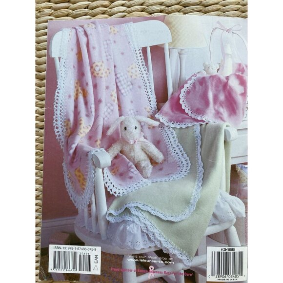 Babys Choice Crochet Edgings for Fleece Leisure Arts 3485 Six Patterns - Picture 3 of 3